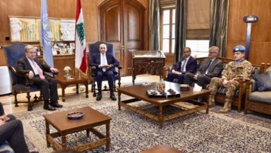 بري يستقبل غوتيريش في عين التينة: تشديد على وقف فوري لإطلاق النار وتطبيق اتفاق تشرين الثاني.