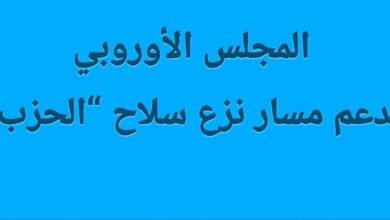 المجلس الأوروبي: ندعم مسار نزع سلاح “الحزب”