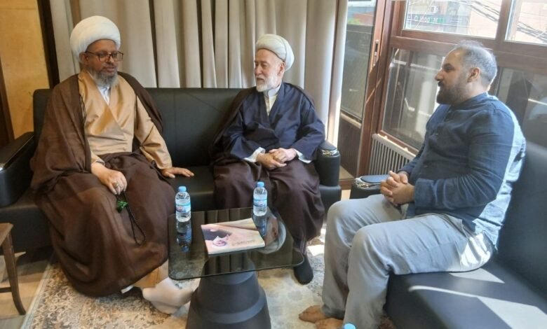 وفد من مكتب القضاء الشرعي في مؤسسة المرجع فضل الله يزور مكتب المرجع اليعقوبي في لبنان