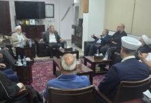 وفد من «اللقاء الوطني» يزور رئيس الاتحاد العالمي لعلماء المقاومة الشيخ ماهر حمود