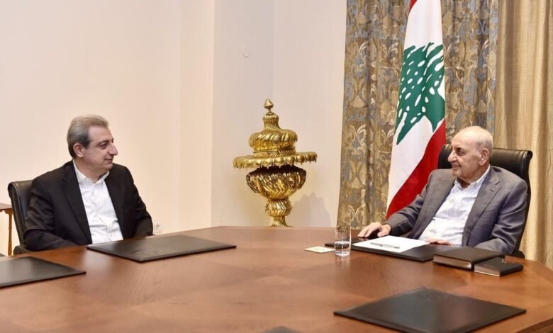 الرئيس نبيه بري تابع الاوضاع العامة والمستجدات خلال استقباله وزير المال، النائب وائل ابو فاعور، والمفتي أحمد طالب.