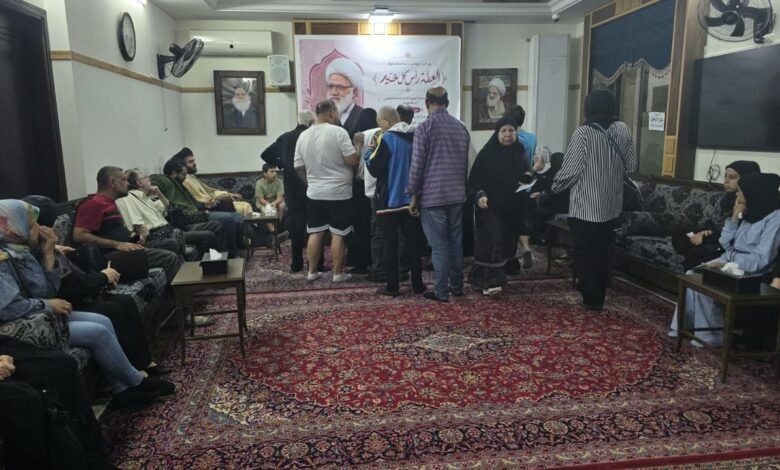 مكتب سماحة المرجع الديني الشيخ محمد اليعقوبي في بيروت يواصل حملاته الإغاثية لمساعدة العائلات اللبنانية النازحة